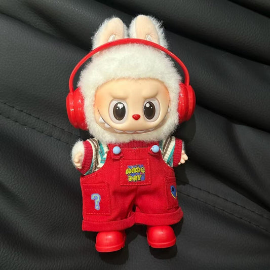 Red overalls suit—A24