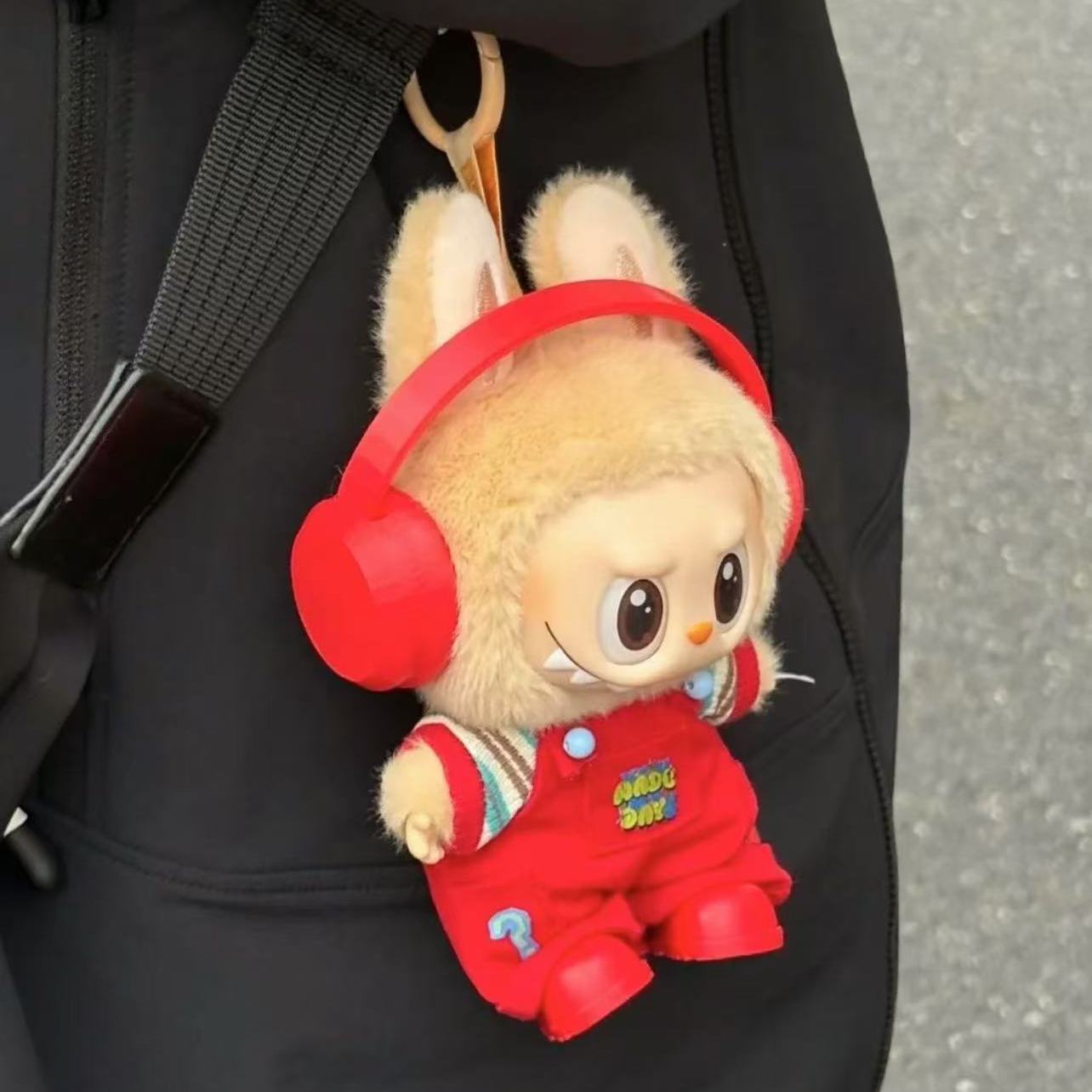 Red overalls suit—A24