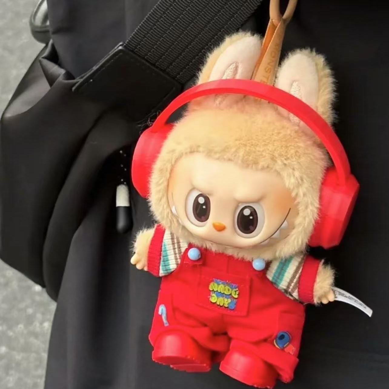 Red overalls suit—A24